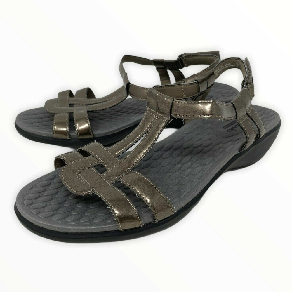 Clarks Womens Metallic Slingback Sandals Size US 9